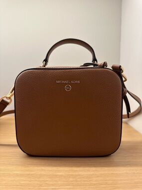 Michael Kors Brown Leather Top-Handle Crossbody Bag